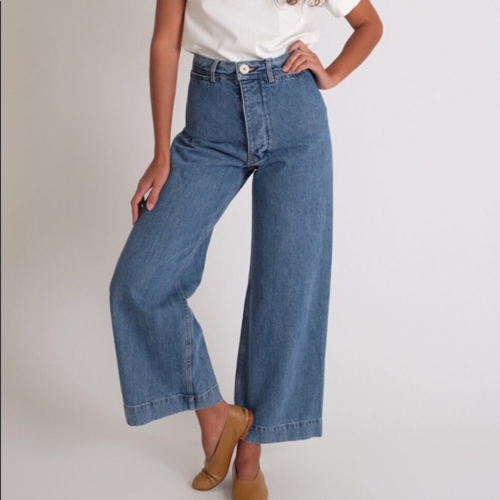 Jesse Kamm Light Blue Denim Sailor Pants